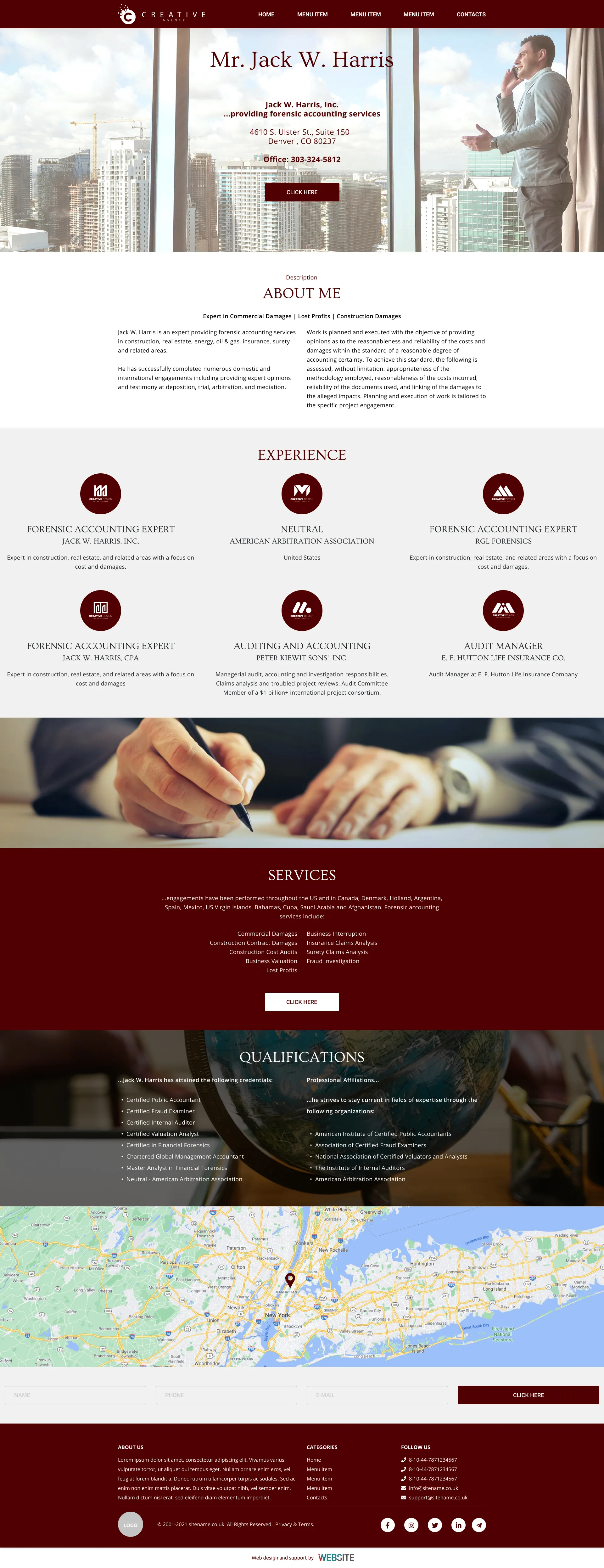 Choose your "Business" template - $ 300