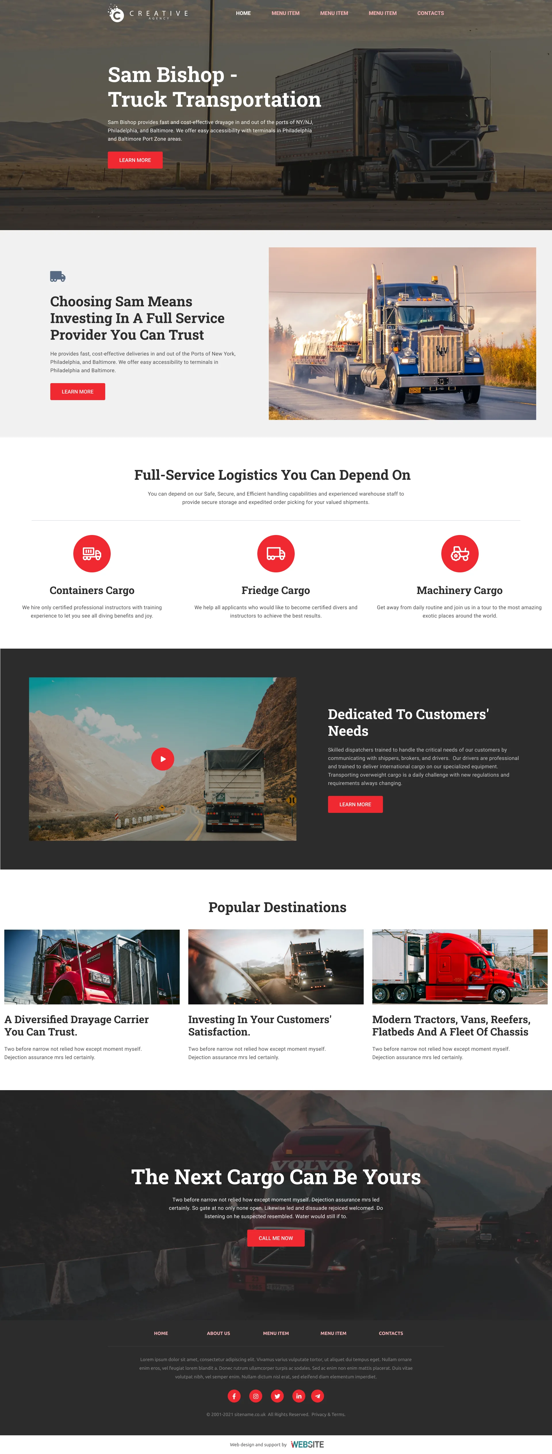 Choose your "Logistic" template - $ 500